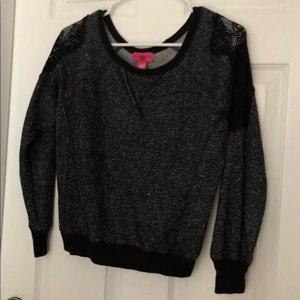 Black lace sweater